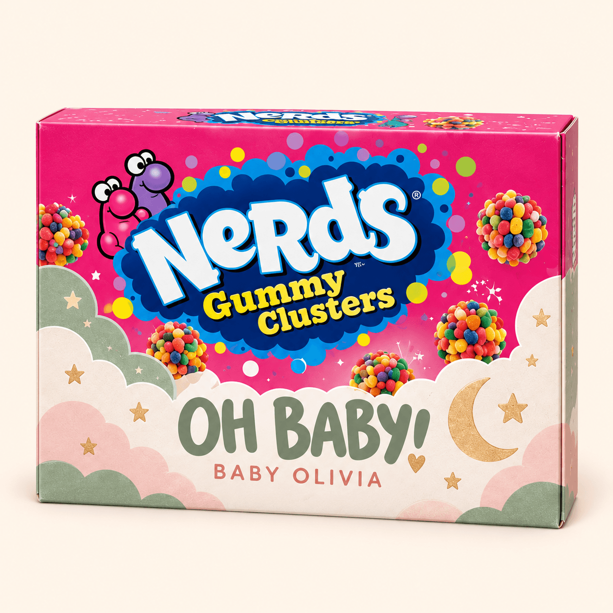 Sample NERDS baby shower box