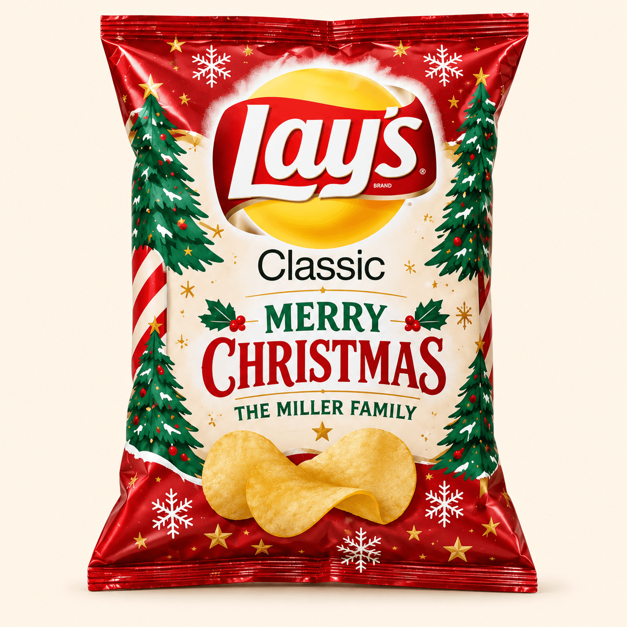 Sample Lay’s Christmas chip bag