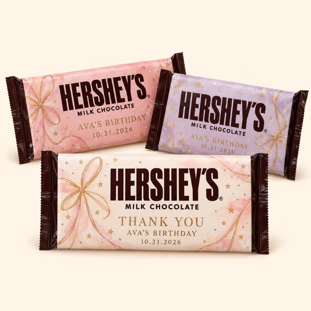 Sample mockup of Personalized Chocolate Bars