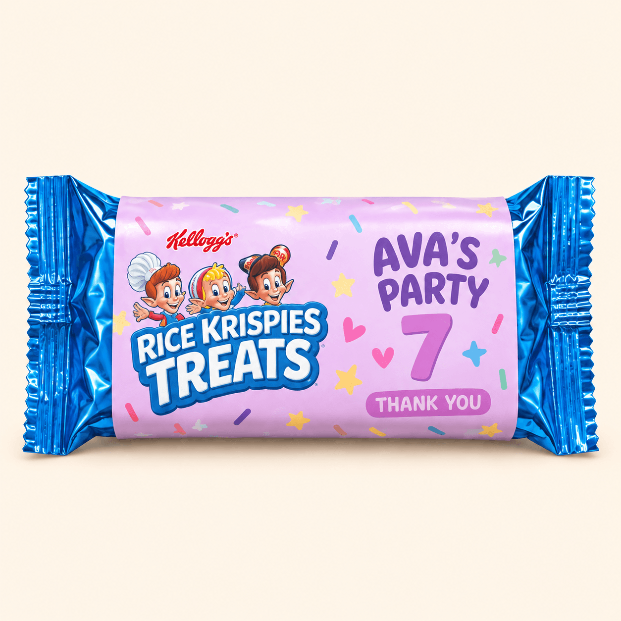 Sample birthday Rice Krispies treat