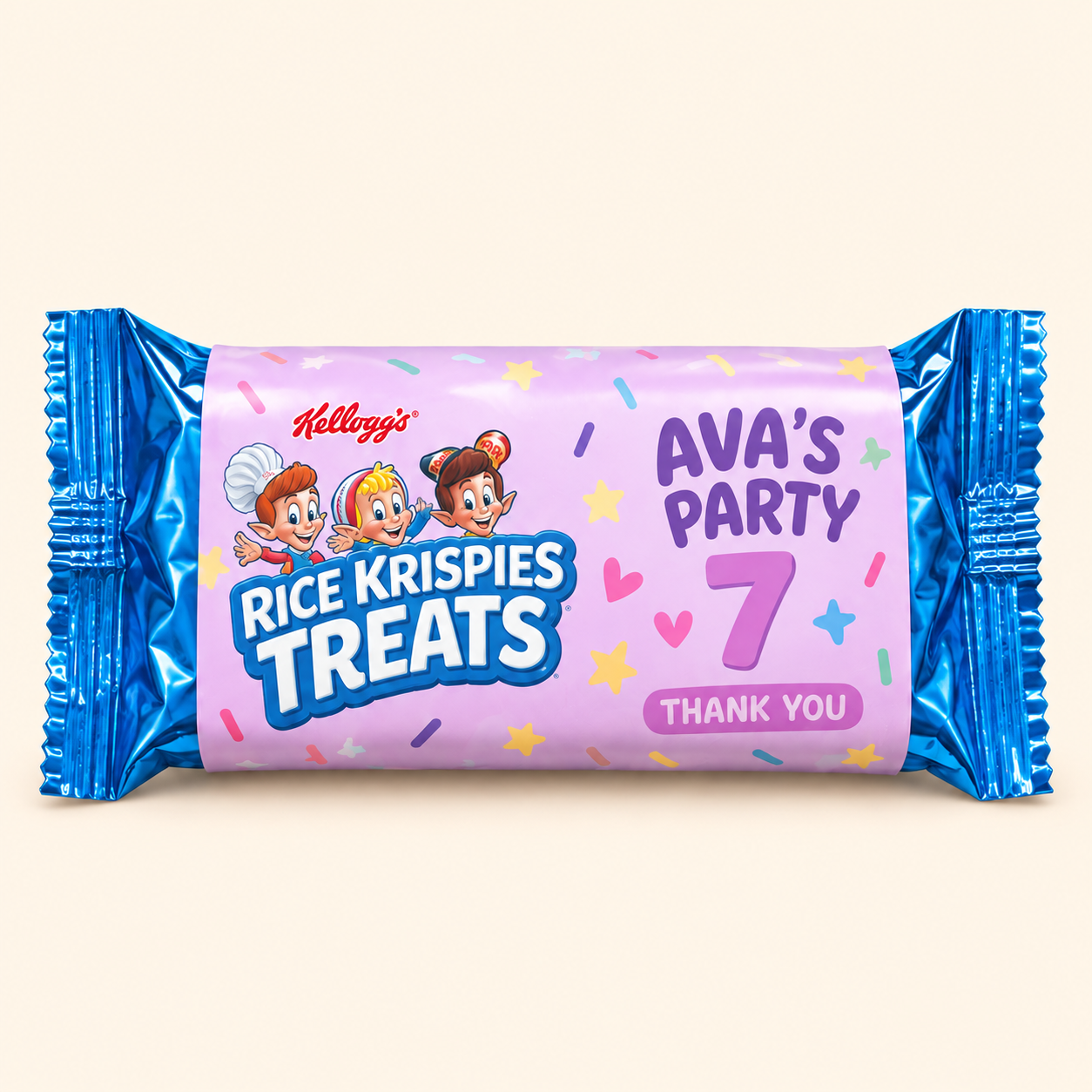 Sample birthday Rice Krispies treat